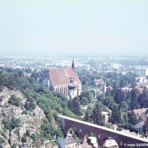 Blick auf Mödling um 1970