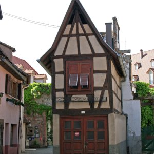 Schmales Fachwerkhaus in Obernai