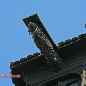 Detail am Haus Kammerzell am Münsterplatz in Straßburg