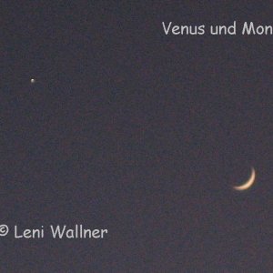 Venus und Mond