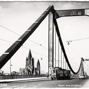 Wien, Reichsbrücke um 1950