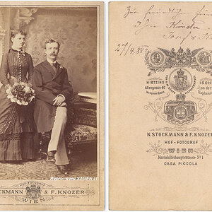 Porträt Ehepaar, Atelier Hof-Fotograf N. Stockmann & F. Knozer, Wien 1882