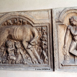 Virunum: Grabrelief Romulus und Remus