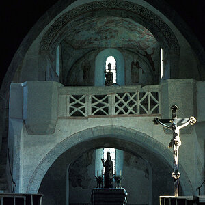 Nikolauskirche, Matrei in Osttirol, Blick auf den zweigeschossigen Chor