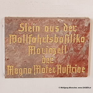 Reliquie Stein aus Mariazell in Mariastein
