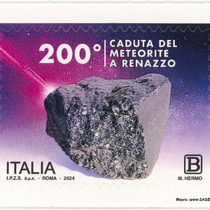 Briefmarke Meteorit von Renazzo