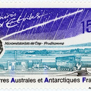 Briefmarke Mikrometeoriten, Frankreich 1996