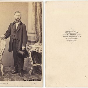 CdV Herrenporträt Atelier J. Homolatsch, Wien