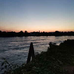 Blick von Schärding über den Inn nach Bayern