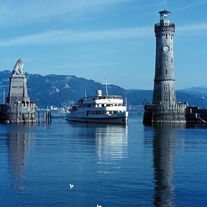 Lindau Hafeneinfahrt 1950er Jahre