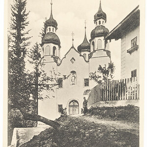 Wallfahrtskirche Maria Rast am Hainzenberg, Zell am Ziller - mit beiden Türmen vor 1914