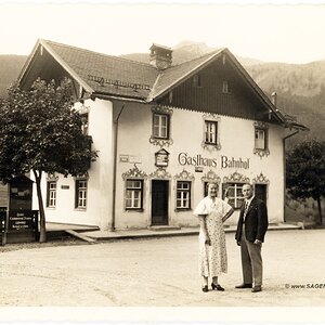 Lermoos Gasthaus Bahnhof im Jahr 1935