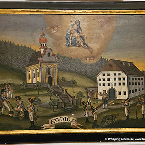 Votivbild 1809, Wallfahrtskirche Mentlberg, Innsbruck