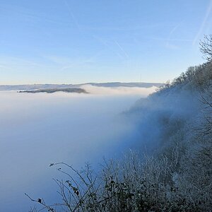 Saartal im Nebel