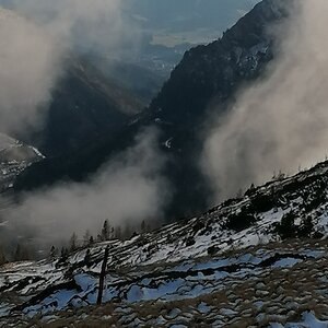 Nebelschwaden im Hochgebirge