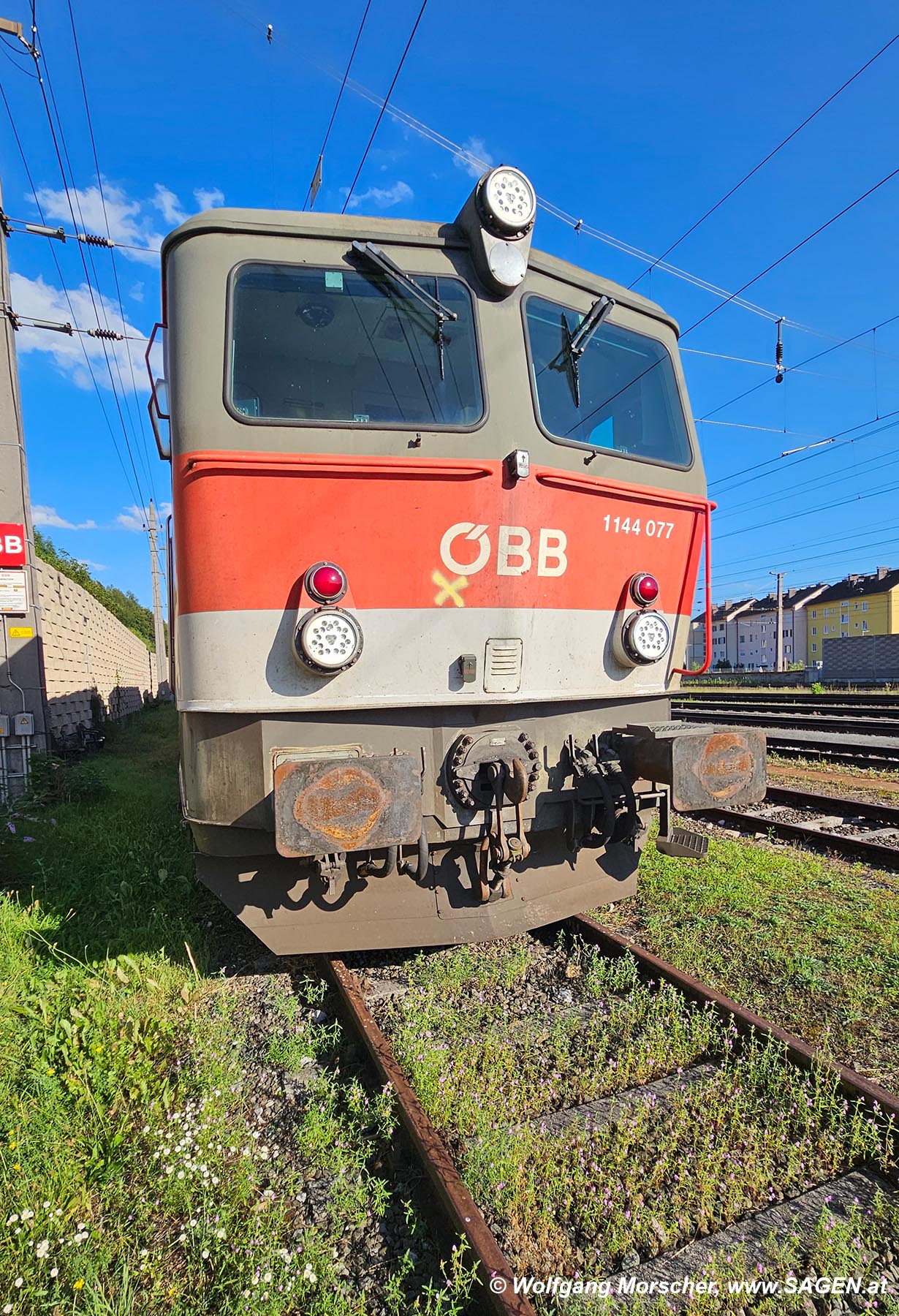 ÖBB 1144-077 Bahnhof Vöcklabruck ausgemustert