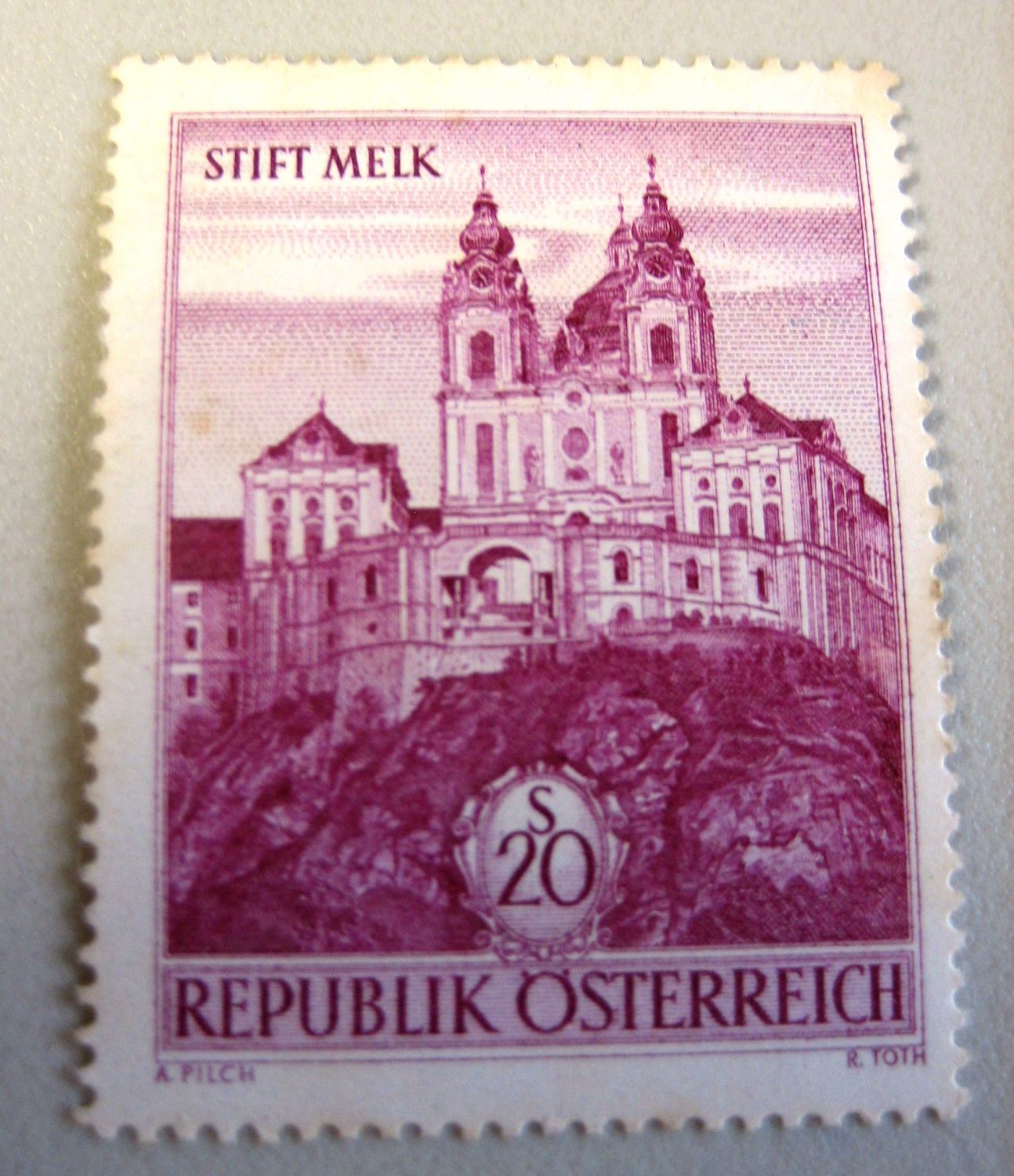 Öst. Briefmarke mit Motiv "Stift Melk"