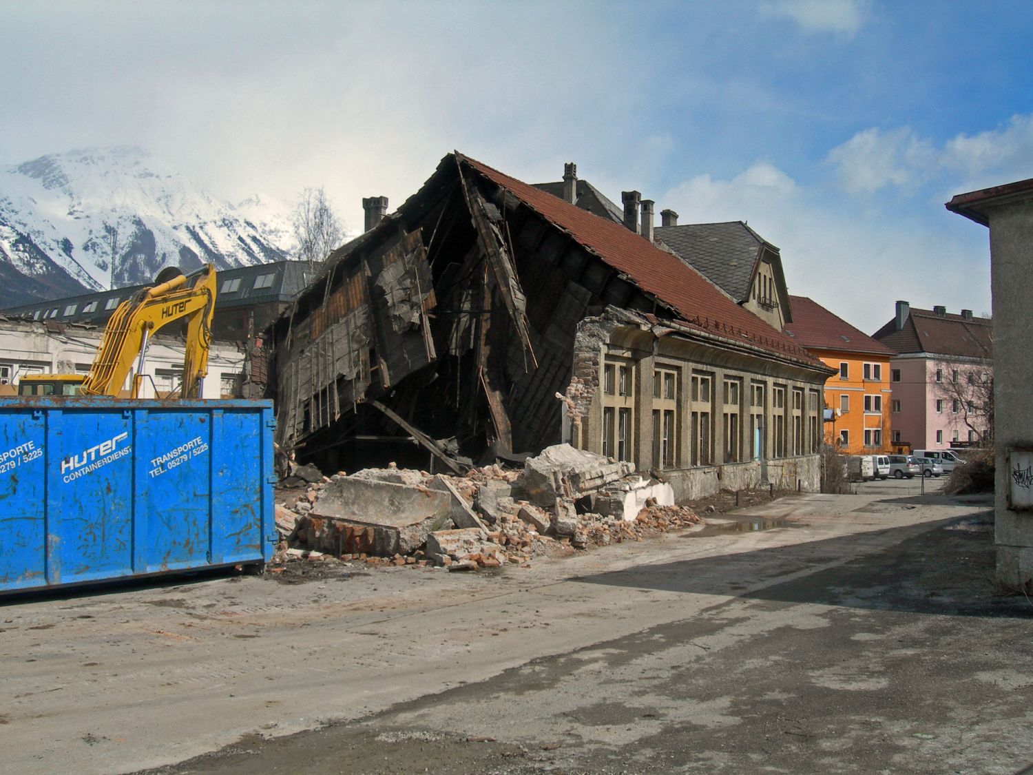 Abriss der Karwendelbahn Remise