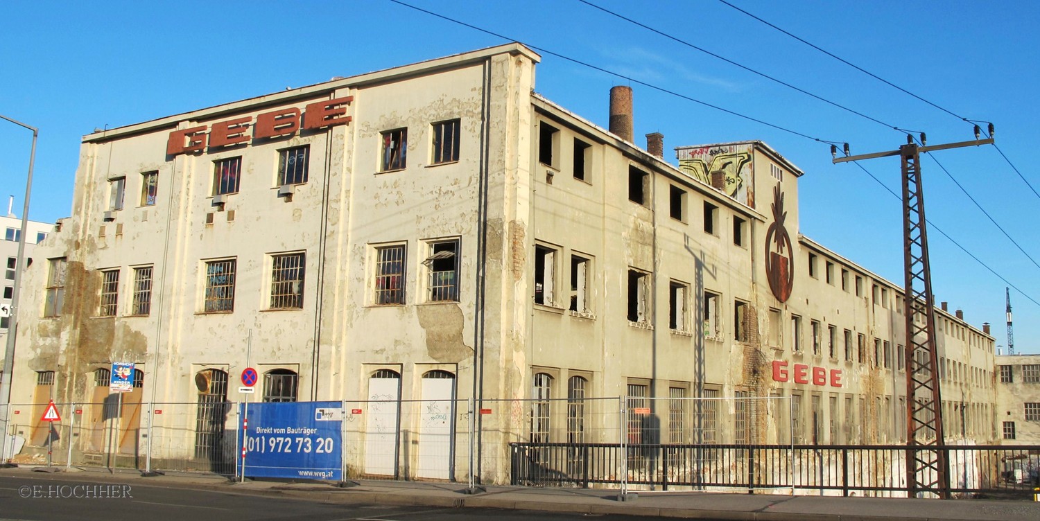 Abriss eines Industriedenkmals, GEBE-Fabrik in Wien-Penzing