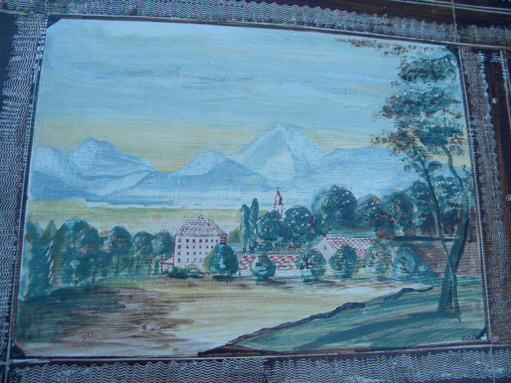 Ada Hochstetter Landschaft mit Bergdorf