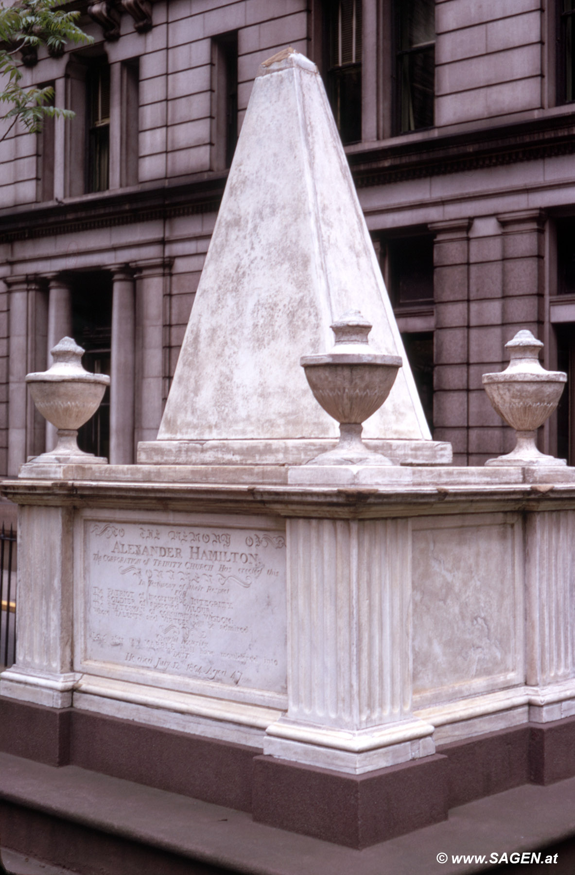 Alexander Hamilton Grab auf dem Friedhof der Trinity Church in New York