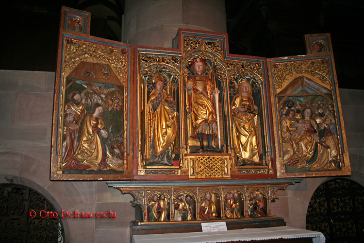 Altar mit den heiligen Nikolaus, Pankratius und der heiligen Katharina