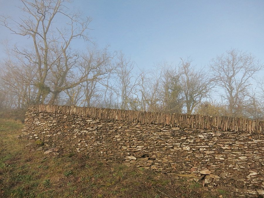 Alte Weinberg - Bruchsteinmauer aus Schiefer