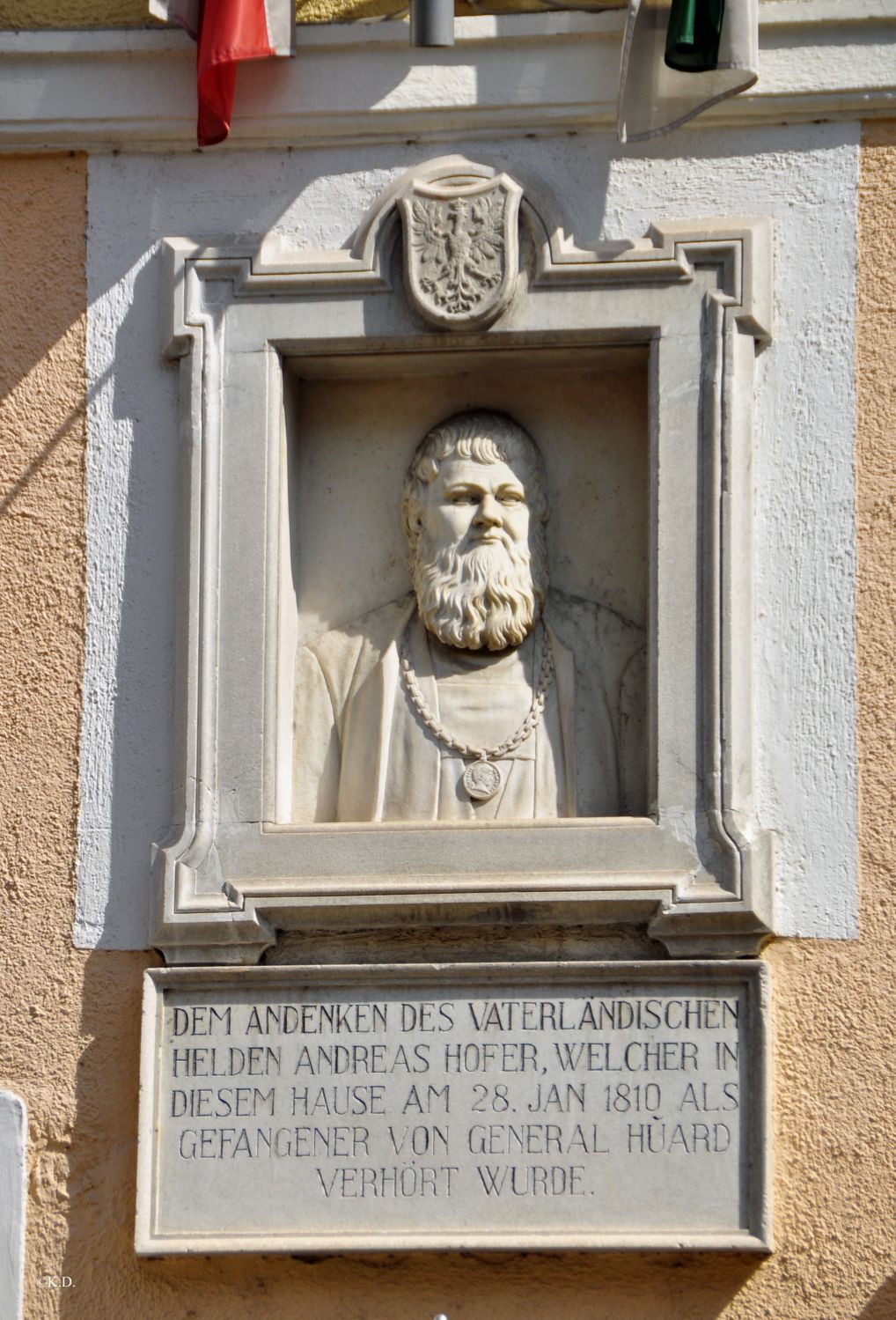 Andreas Hofer Gedenktafel in Meran