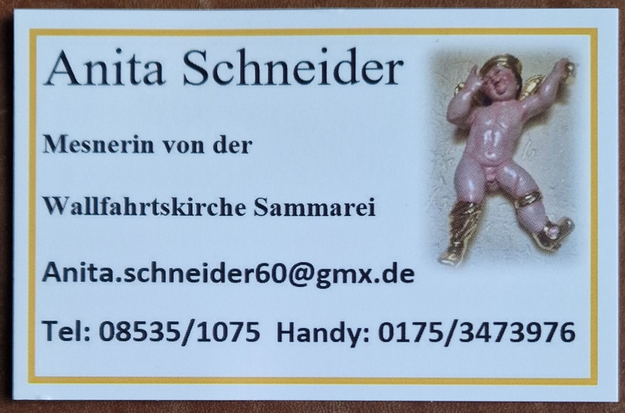 Anita Schneider, Mesnerin der Wallfahrtskirche Sammarei