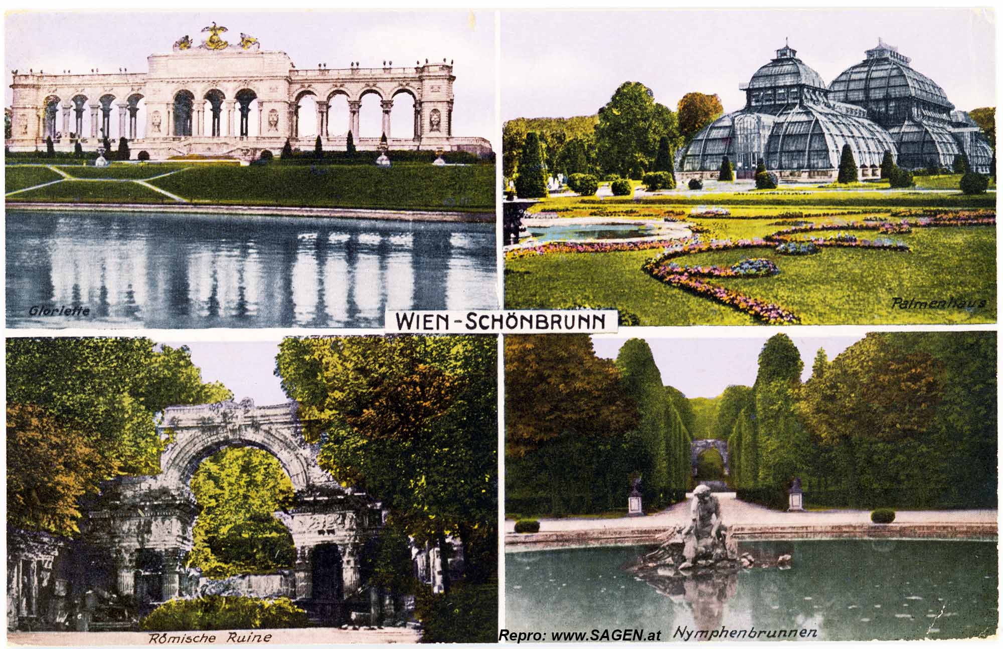 Ansichtskarte Wien-Schönbrunn 1927