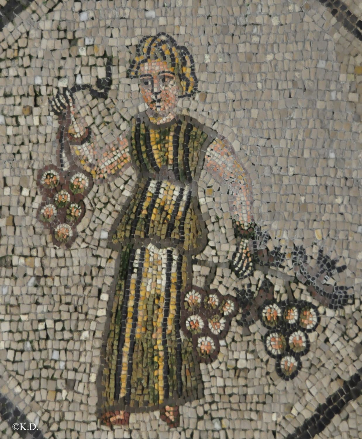 Aqileia - Detail der Fußbodenmosaiken aus der Südaula