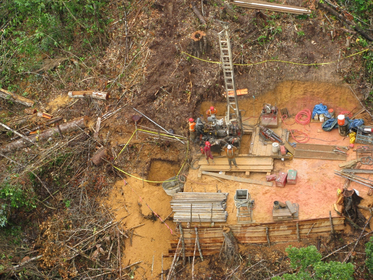 Arbeiten im Regenwald