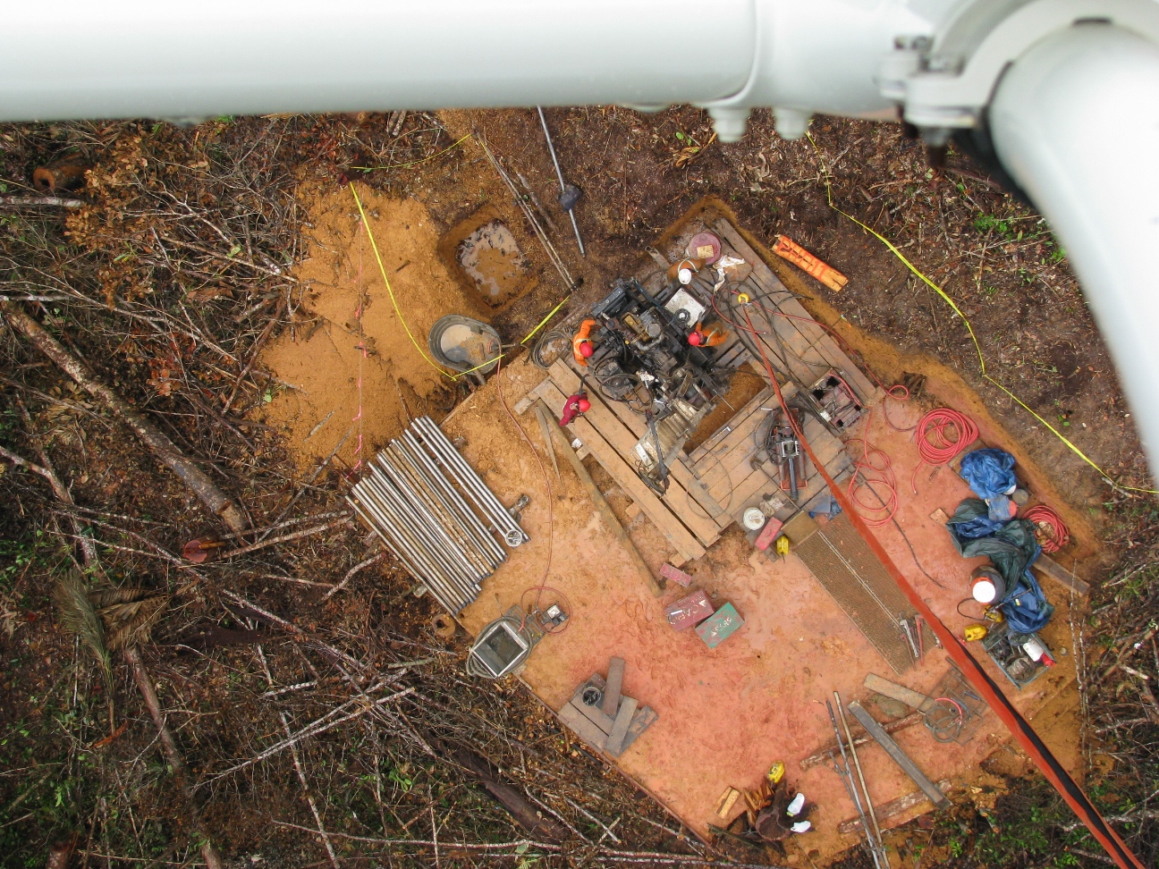 Arbeiten im Regenwald