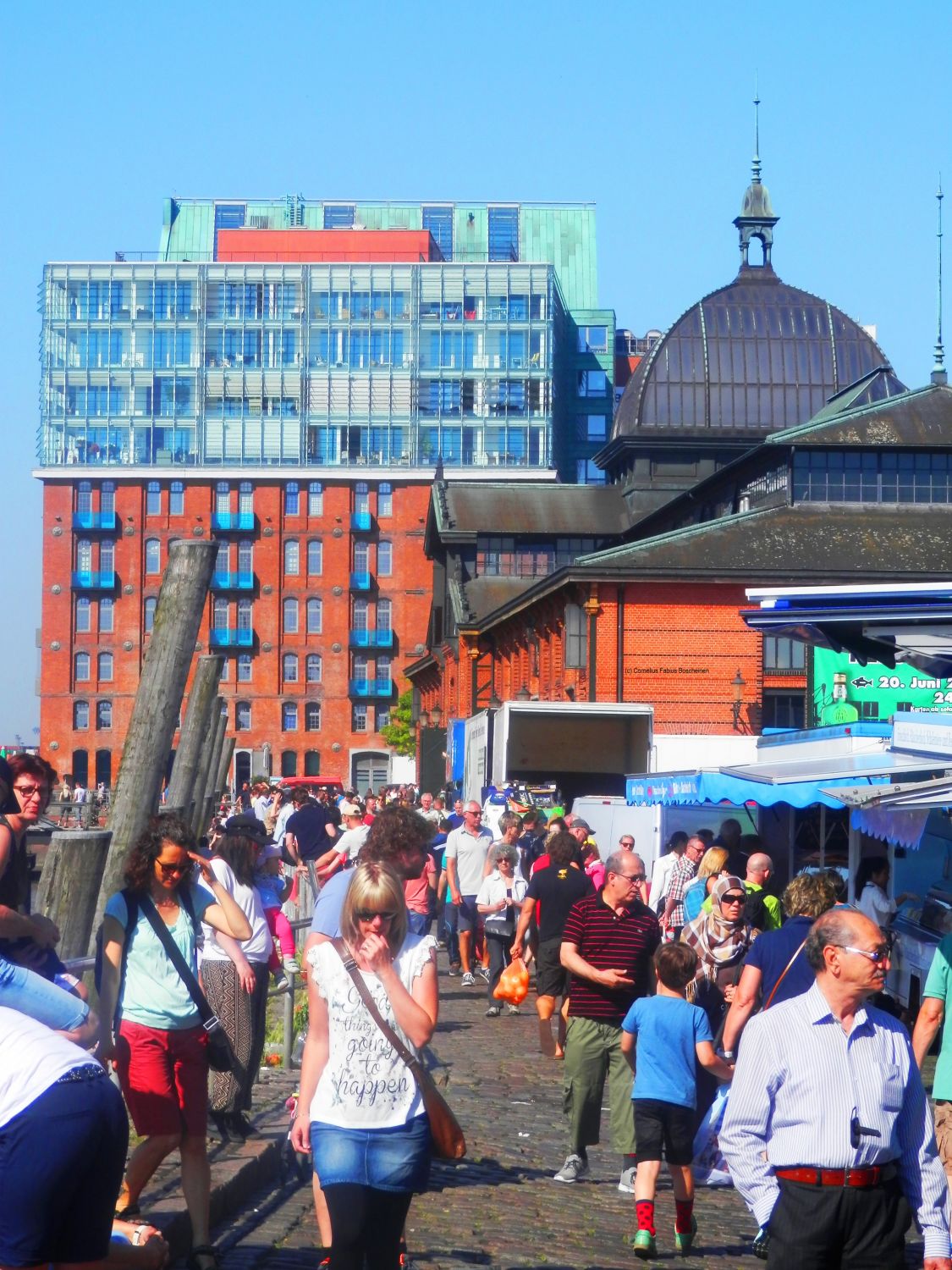 Auf dem Altonaer Fischmarkt auf der großen Elbstraße in Hamburg.