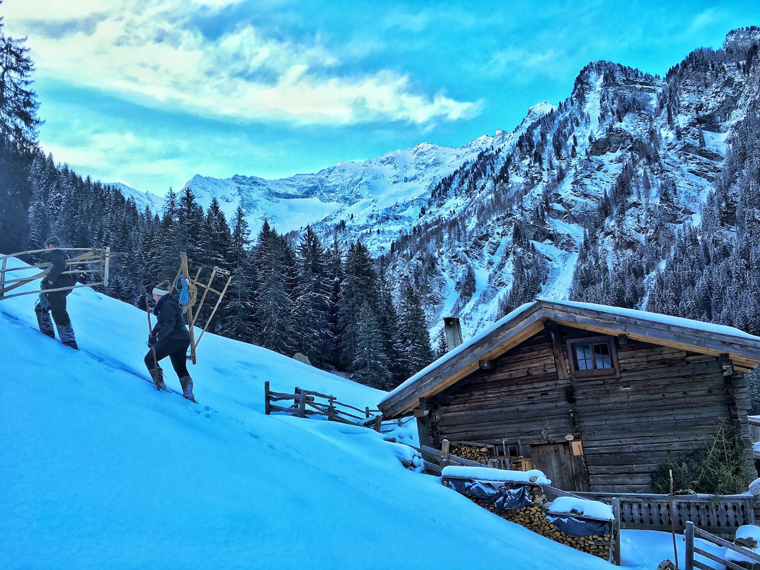 Aufstieg auf das Bergmahd