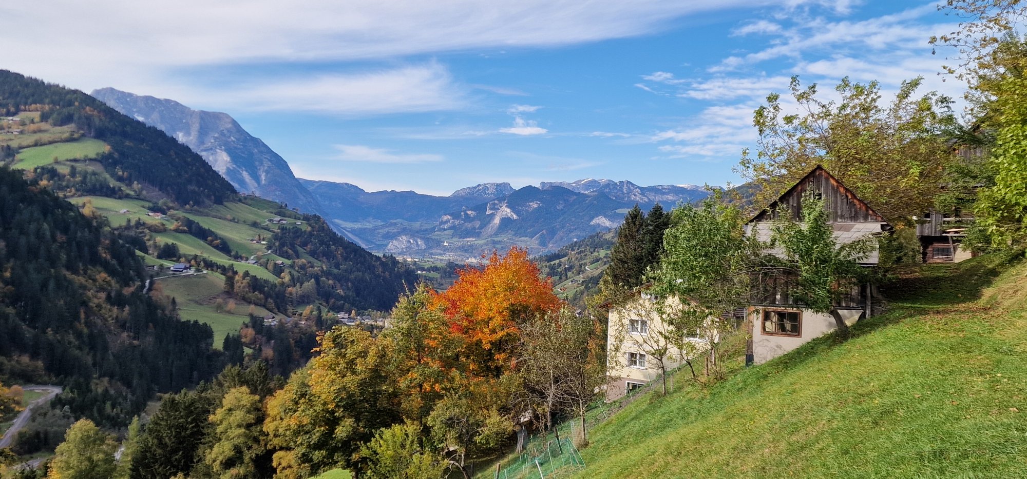 Aussicht ins Ennstal vom Donnersbach aus