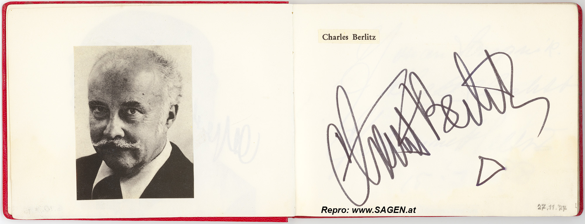 Autogramm Charles Berlitz 1977