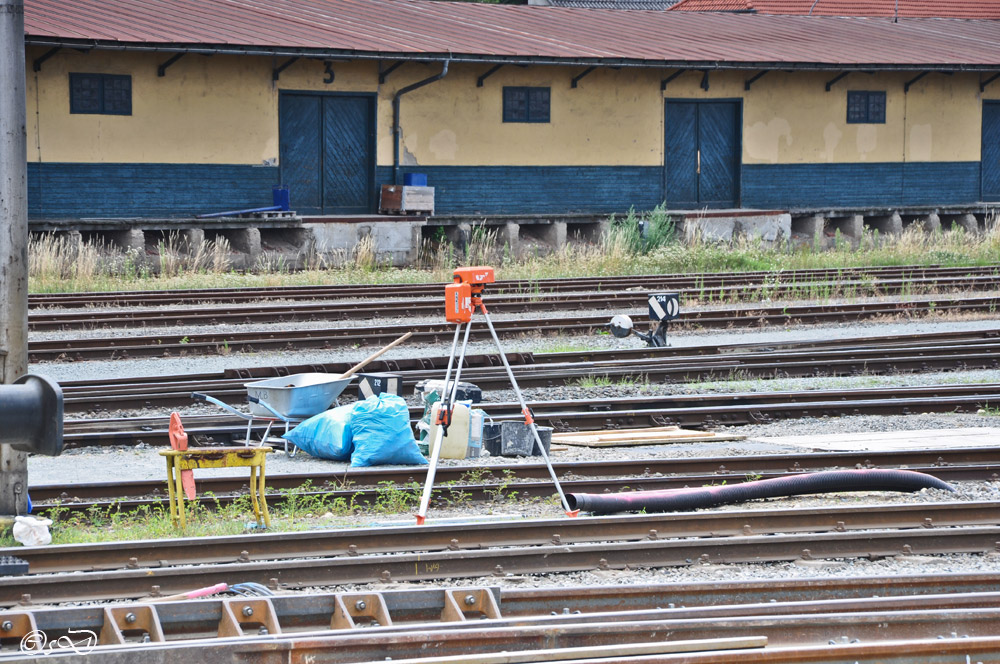 Bahnbauzug im Einsatz