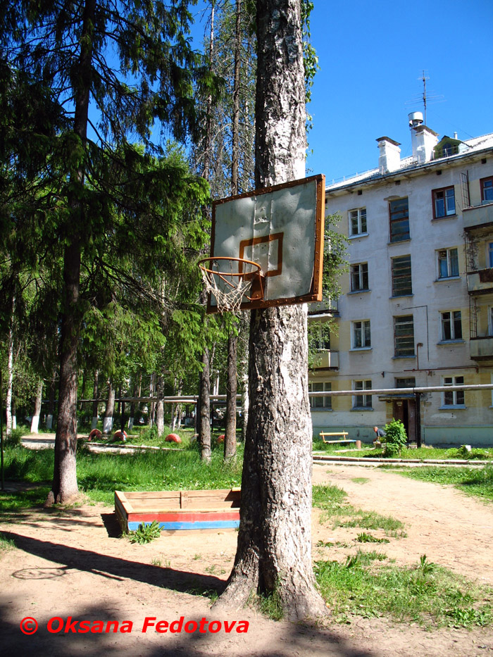 Basketballkorb am Baum, Mirny