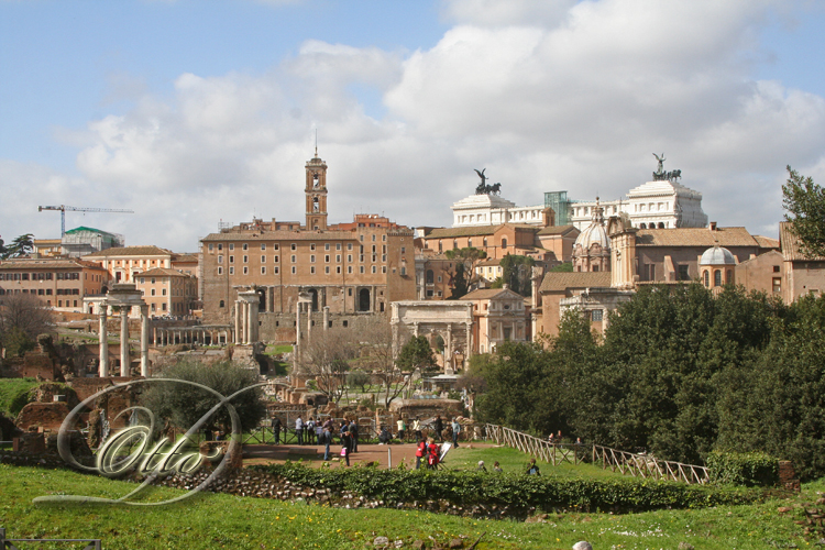 Blick auf das Forum Romanum in Rom