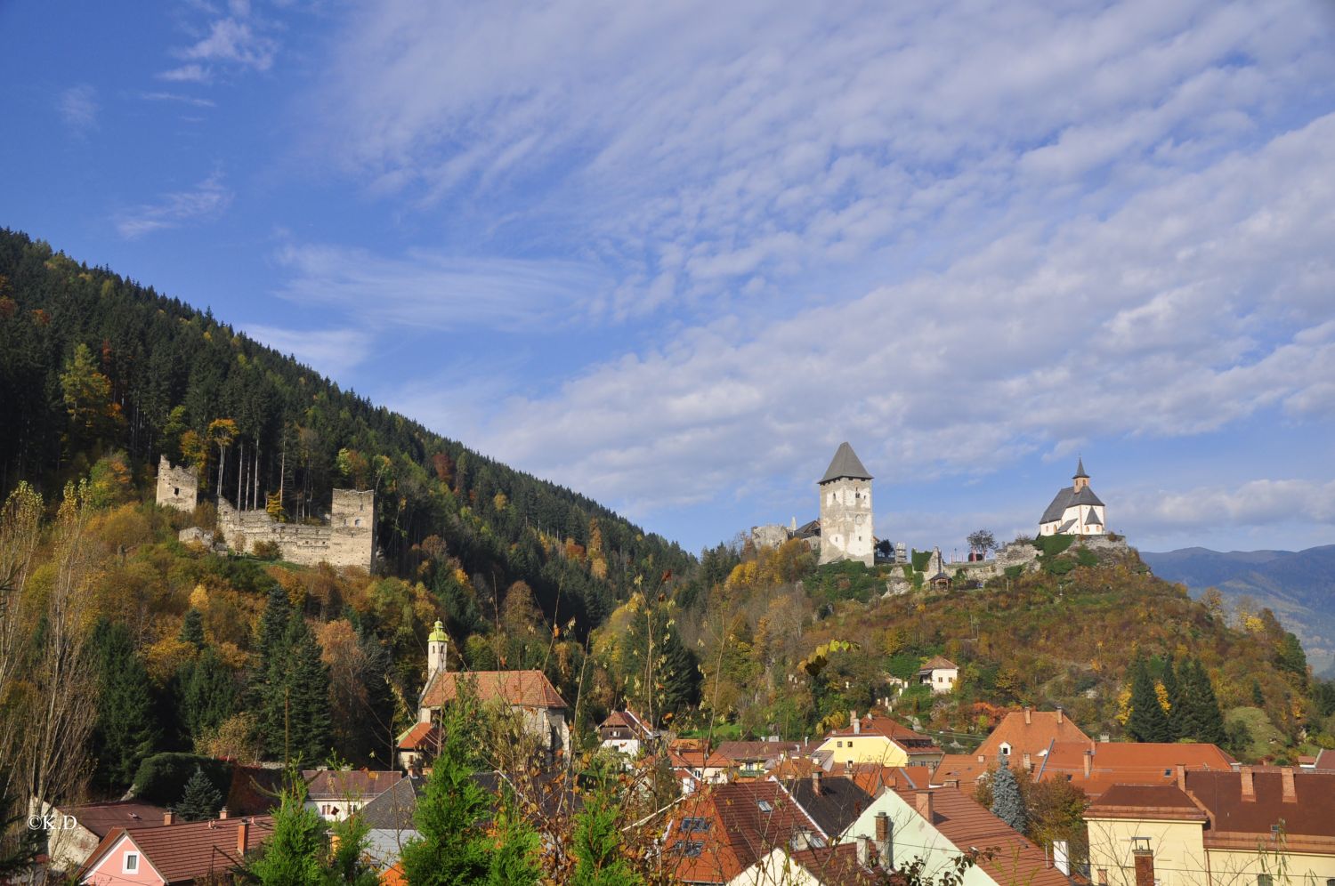 Blick auf Friesach vom Virgilienberg aus