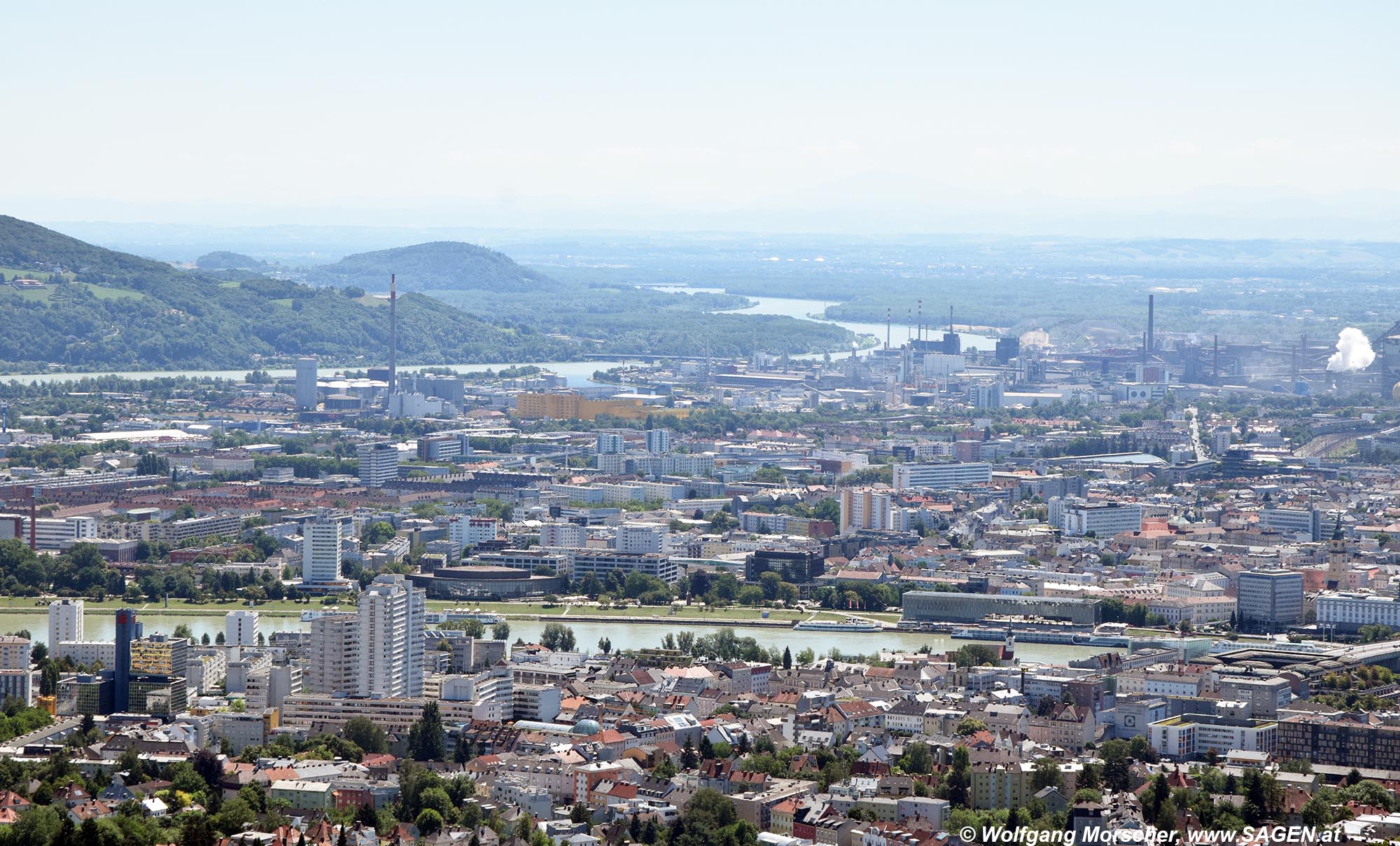 Blick auf Linz vom Pöstlingberg