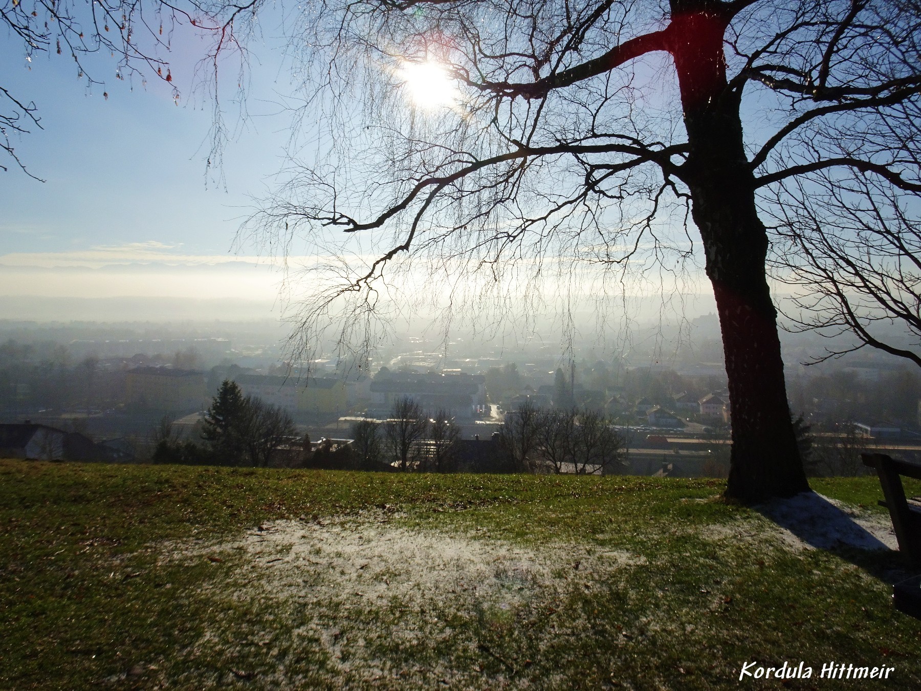 Blick auf Vöcklabruck von der Landwirtschaftsschule