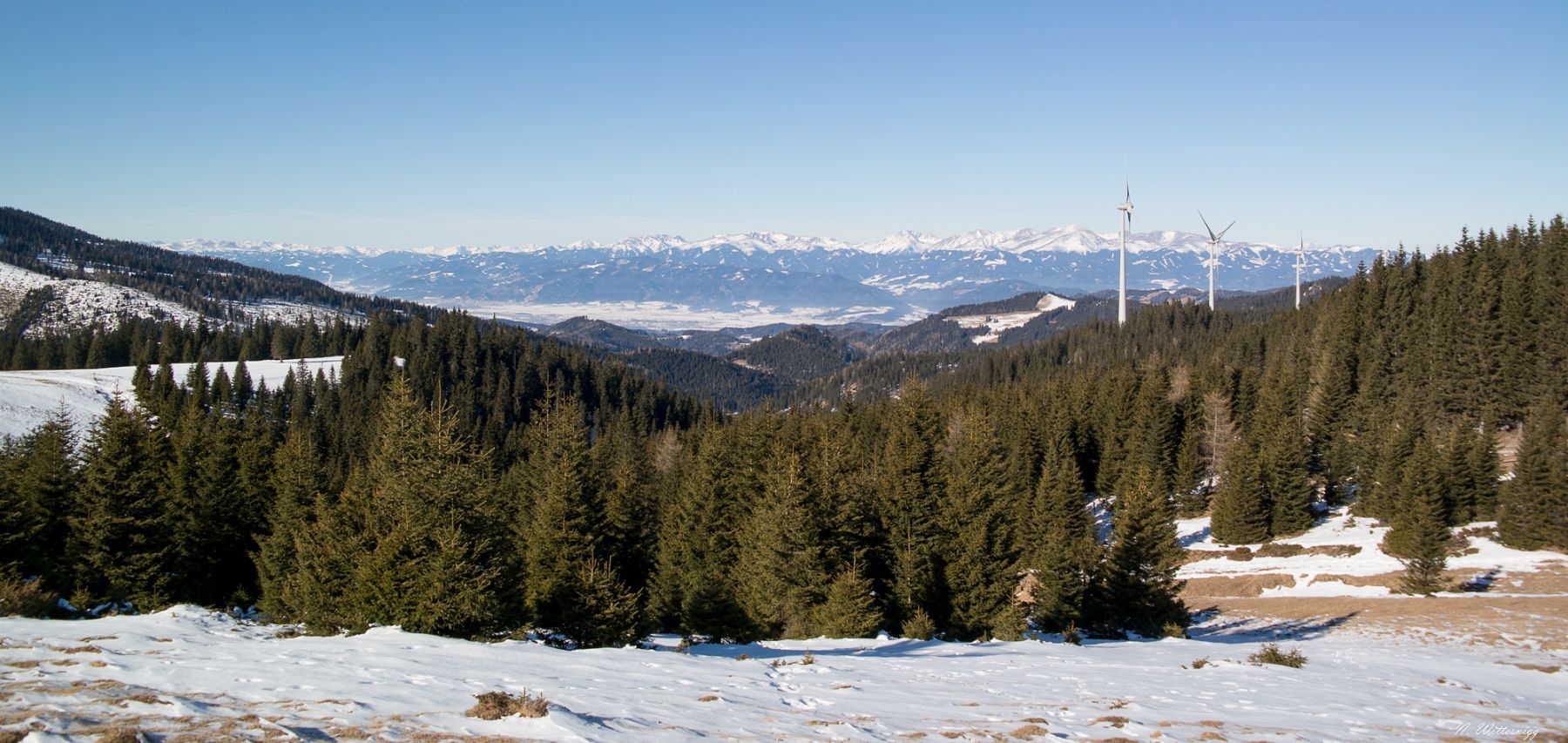 Blick vom Alten Almhaus Richtung Triebener Tauern.