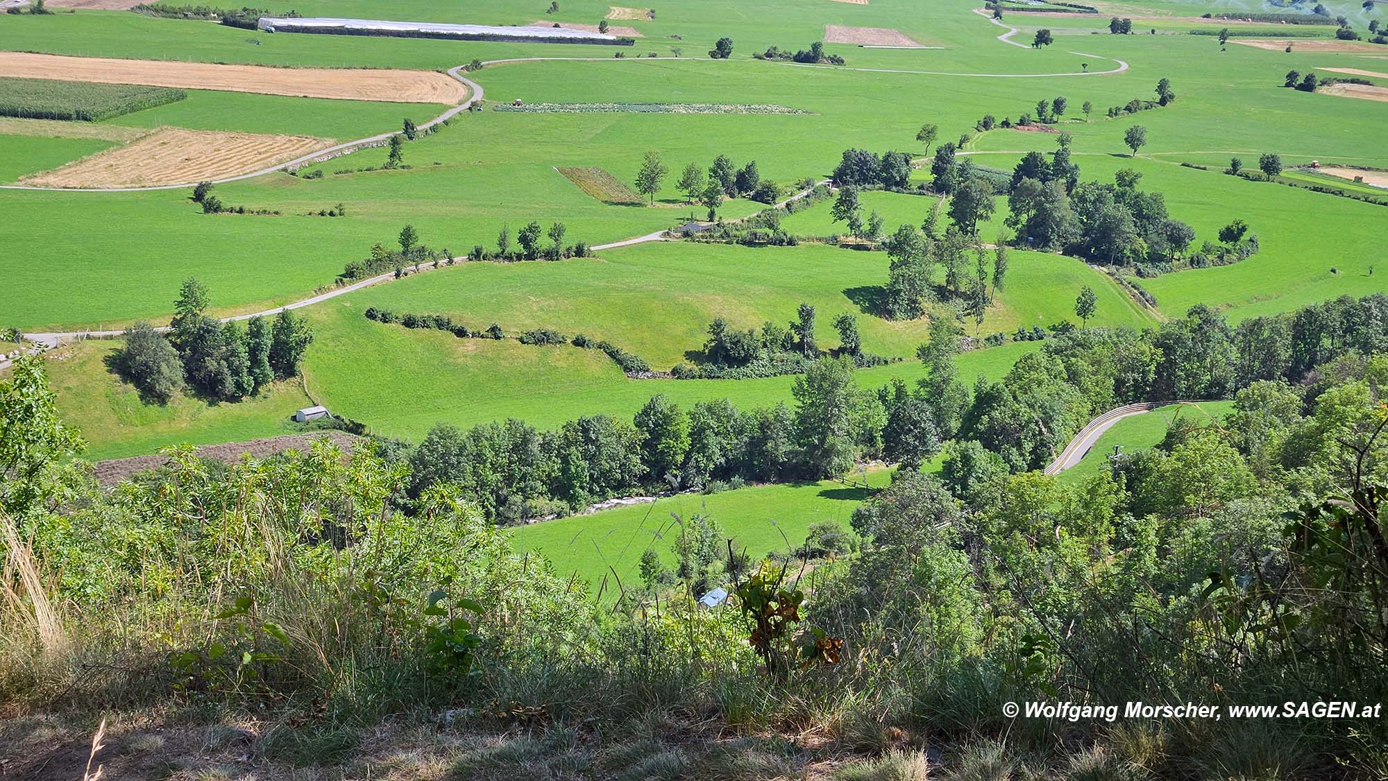 Blick vom Benediktsteig auf die Malser Heide