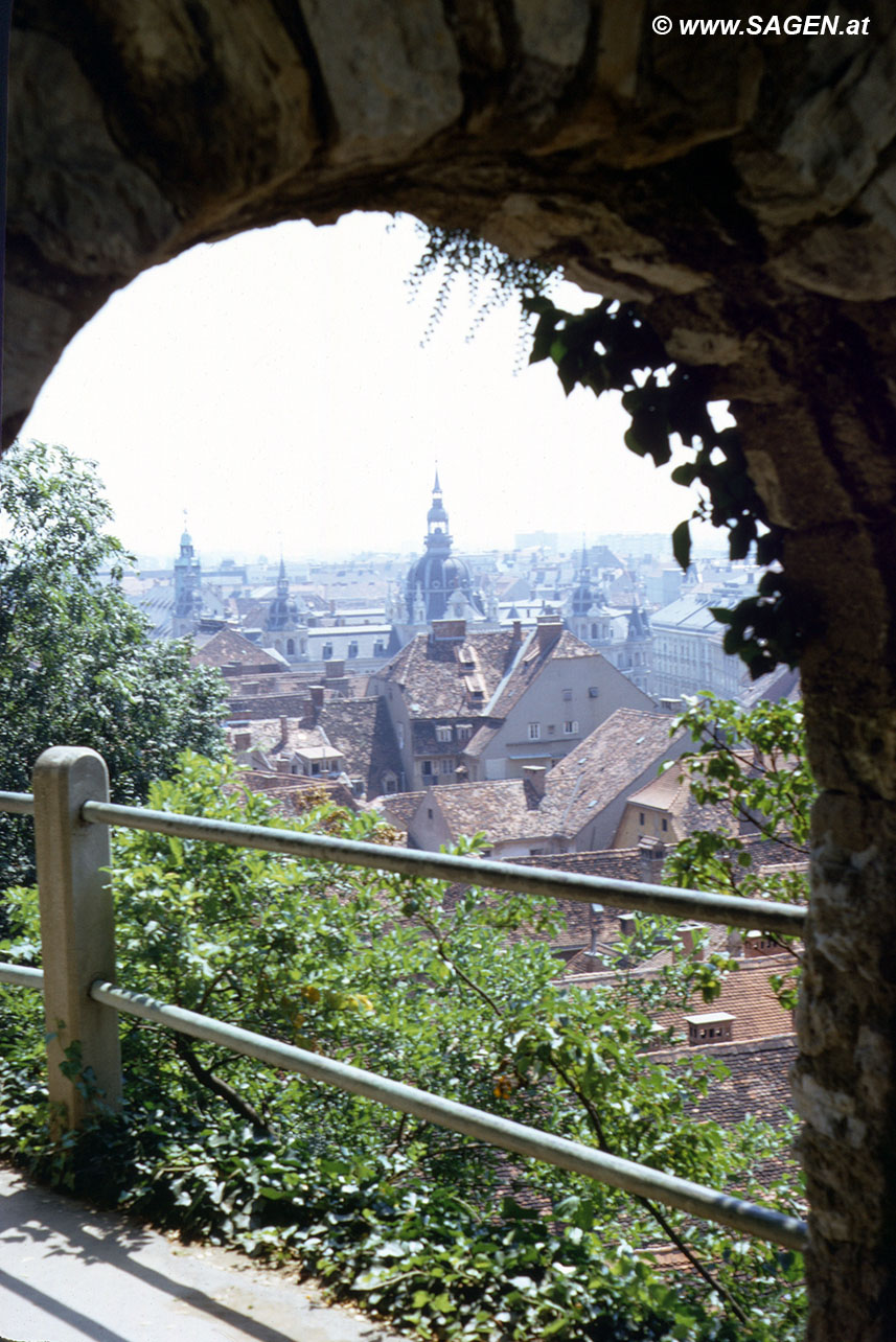 Blick vom Schlossberg Graz