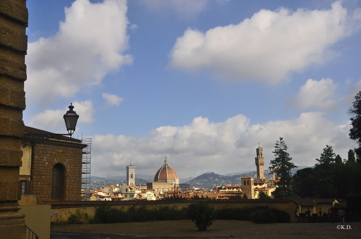 Blick von den Boboli-Gärten auf Florenz