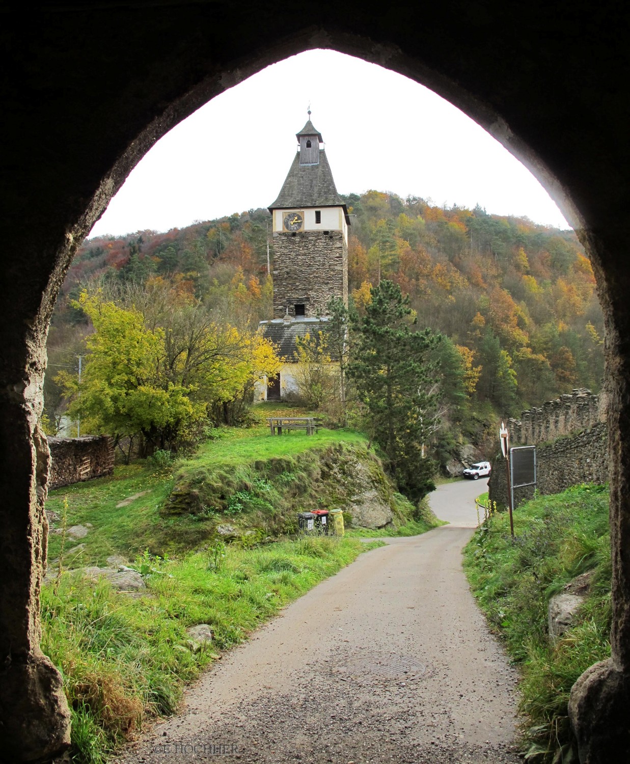 Blick zum Uhrturm