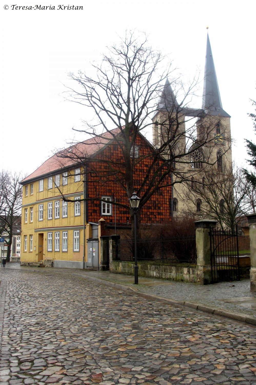 Blick zur Martinikirche, Domplatz Halberstadt