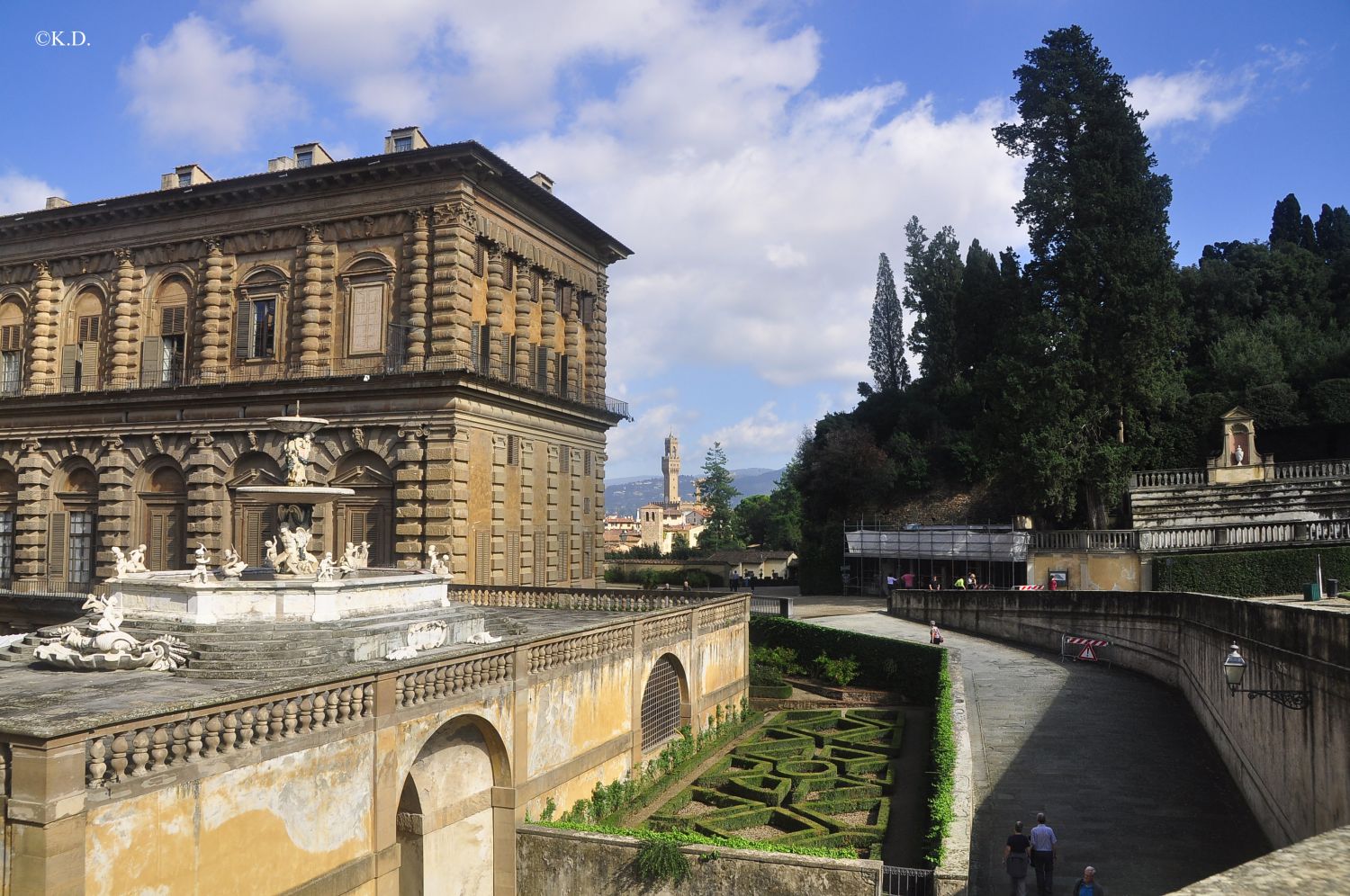 Boboli-Garten in Florenz- Blick auf den Palazzo Pitti